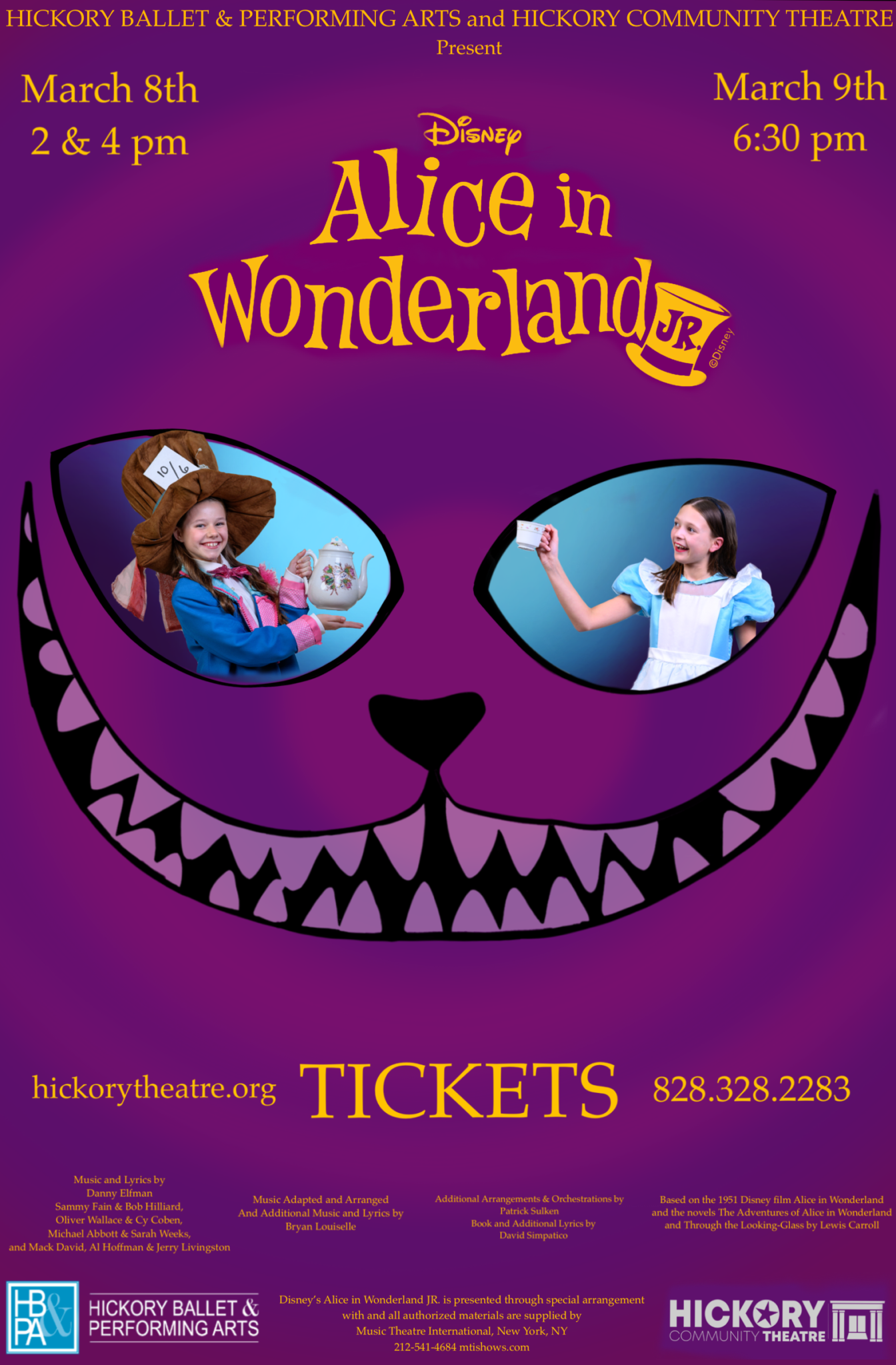 Alice In Wonderland Jr Tickets Hickory Ballet Performing Arts