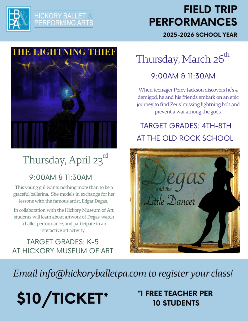 HBPA Field Trip Performances | Hickory Ballet & Performing Arts